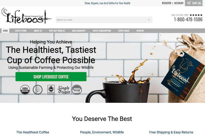 Lifeboost咖啡联盟计划截图