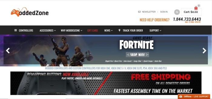 screenshot of the affiliate sign up page for ModdedZone