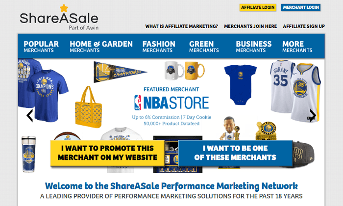 ShareASale Home Page