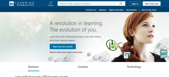 screenshot of the affiliate sign up page for LinkedIn Learning