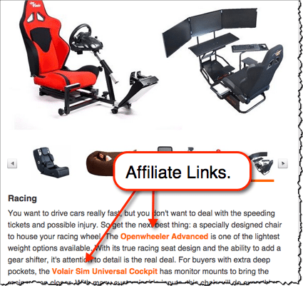gaming chair affiliate links