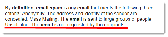 email spam definition