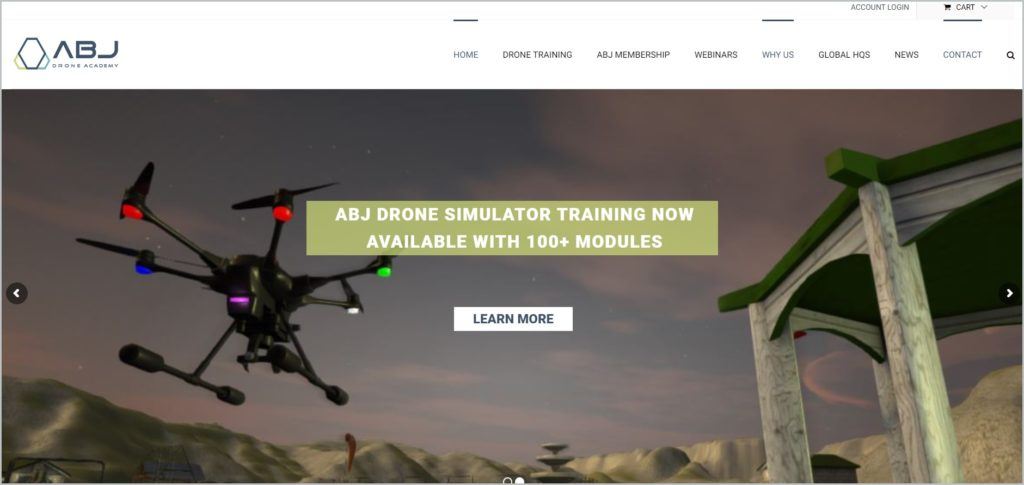 screenshot of ABJ Drone Academy webpage