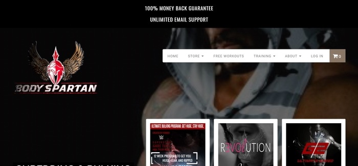 screenshot of the affiliate sign up page for Body Spartan