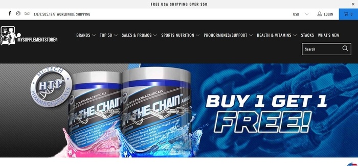 screenshot of the affiliate sign up page for My Supplement Stor