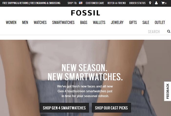 Fossil Watches Home Page