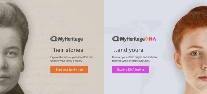 screenshot of the affiliate sign up page for MyHeritage