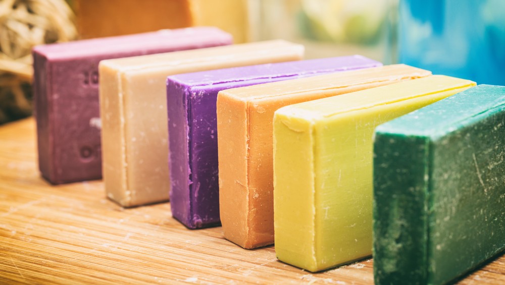 rainbow colors handmade soap