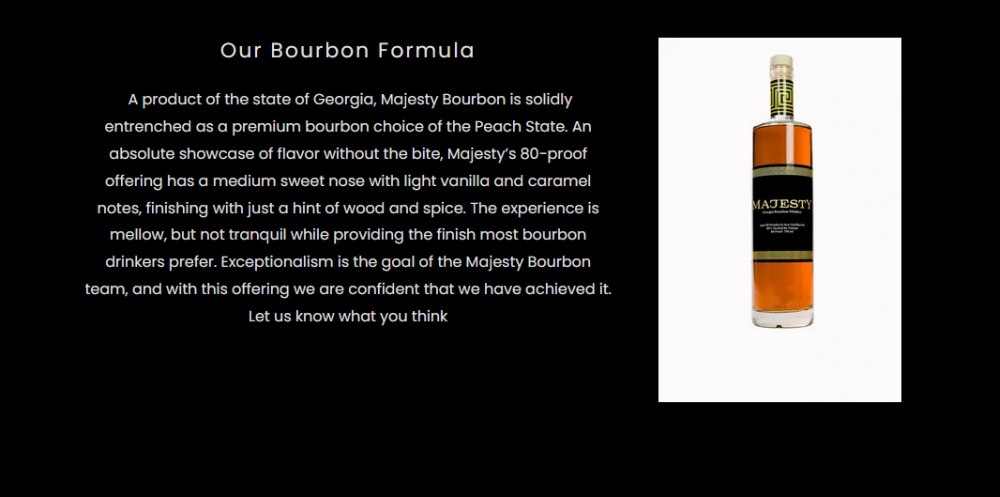 Majesty Bourbon homepage