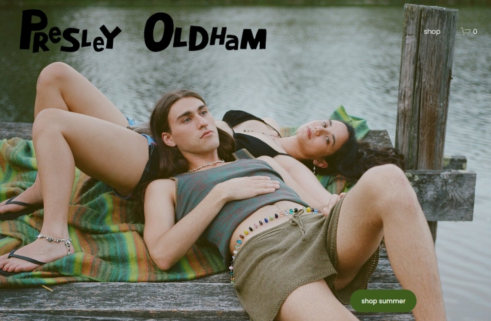 Presley Oldham homepage screenshot